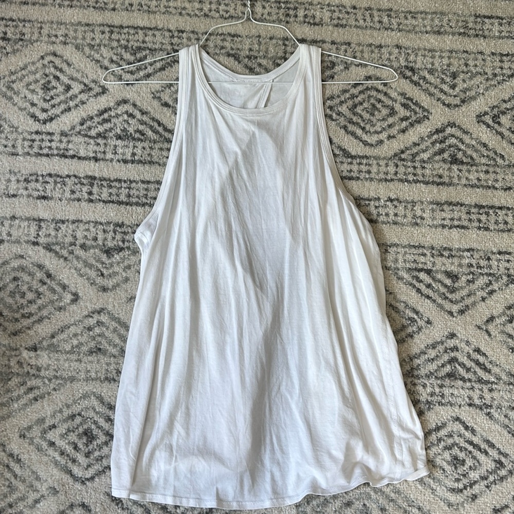 Lulu lemon white open back tank top